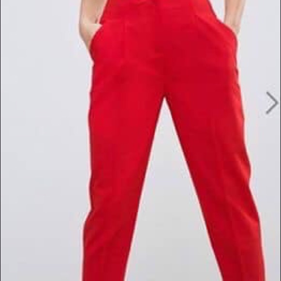 ASOS Highwaist Cigarette Pants - Petite - Picture 1 of 2